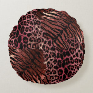 Coussins Ronds Tigre léopard tendance