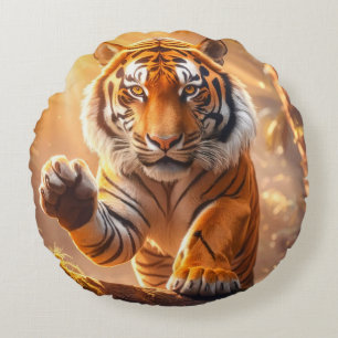 Coussins Ronds Tigre - Tigre d'or