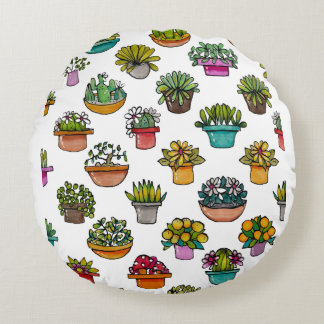 Coussins Ronds Tissu de Bébé pour Éructation Petites Plantes en P