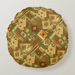 Coussins Ronds tissu tribal amérindien I + vos idées
