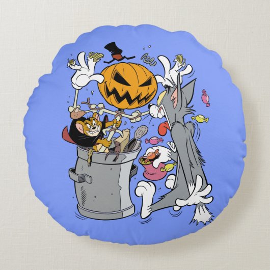 Coussins Ronds Tom & Jerry | Boo à Tom (Devant)