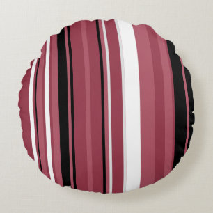 Coussins Ronds Topaz fumé et rayures noires