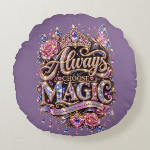 Coussins Ronds Toujours choisir le design Crystal Magic Sparkle