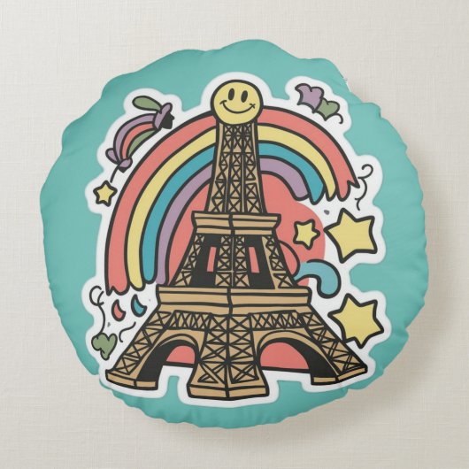Coussins Ronds Tour Eiffel (Dos)