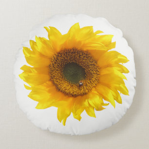 Coussins Ronds tournesol jaune