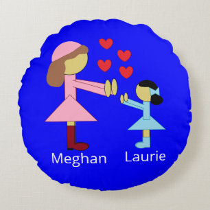 Coussins Ronds Tous les enfants ont besoin d'amour : Bleu
