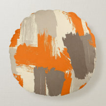 Traits de pinceau artisanaux orange gras Abstrait 