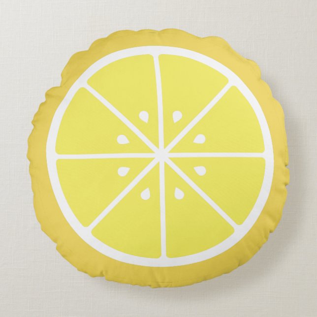 Coussins Ronds Tranche de citron (Devant)