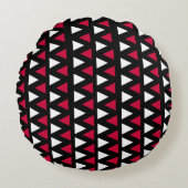 Coussins Ronds Triangles noir, rouge et blanc (Devant)