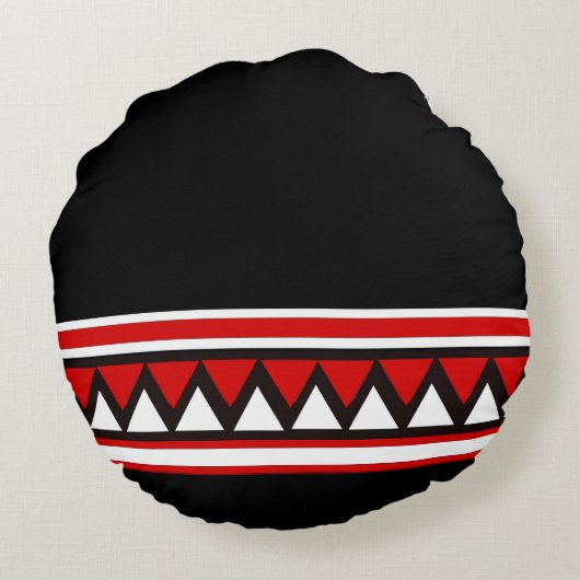 Coussins Ronds Triangles rouges (Dos)