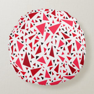 Coussins Ronds triangles rouges pourpre sur arrière - plan rétro 