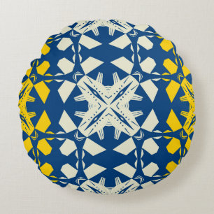 Coussins Ronds Tribal comme asiatique se sentent sans couture mot