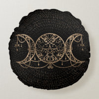 Triple Moon - Triple Goddess Gold and black