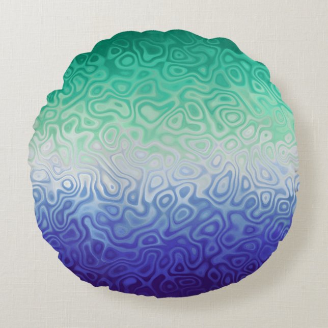 Coussins Ronds Trippy Ripply Funky Boho MLM Hommes Aimants Hommes (Devant)