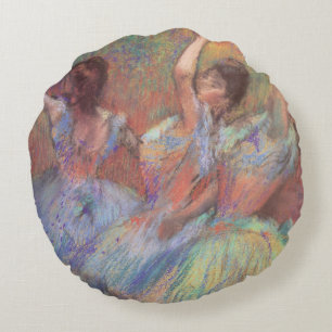 Coussins Ronds Trois Danseuses d'Edgar Degas, Art de ballet vinta