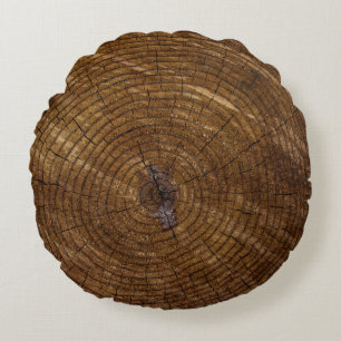 Coussins Ronds tronc d'arbre Brown