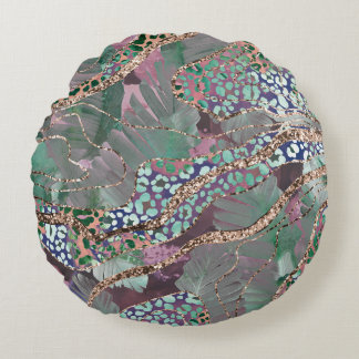 Coussins Ronds Tropical Batik Animal Glitter Glam 2
