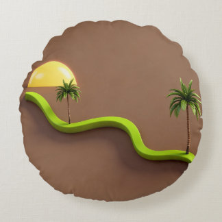 Coussins Ronds Tropical Modern Decorative Throw Pillow