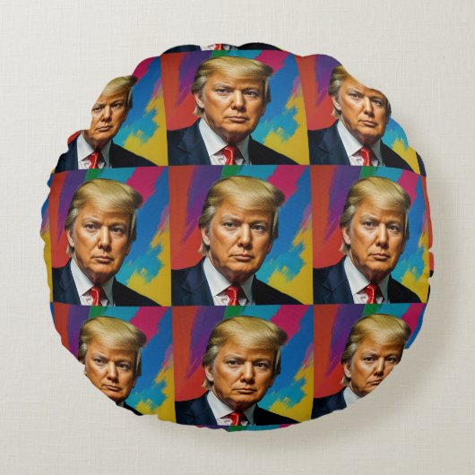 Coussins Ronds Trump, la couleur (Devant)