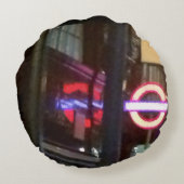 COUSSINS RONDS TUBE LONDRES MÉTRO MÉTRO NEON LIGHTS (Dos)