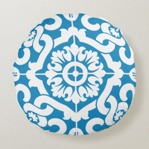 Coussins Ronds Tuiles bleues portugaises 1