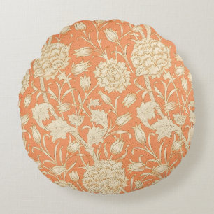 Coussins Ronds Tulipe sauvage de William Morris, Art floral orang