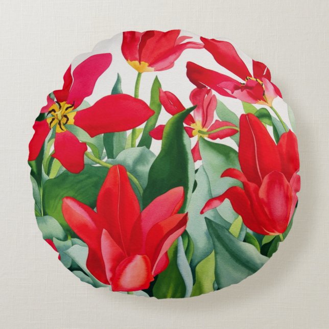 Coussins Ronds Tulipes de Shakespeare (Devant)