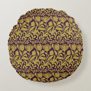 Coussins Ronds Tulipes d'or