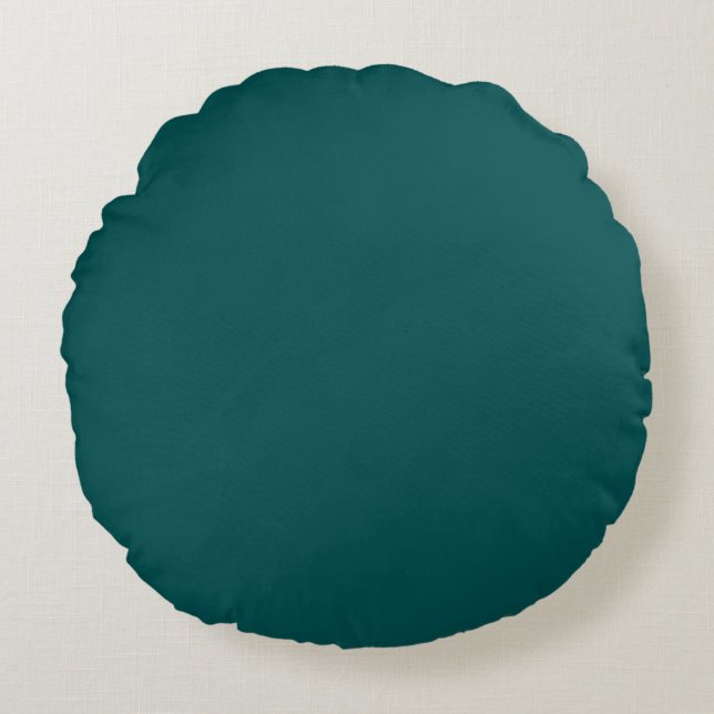 Coussins Ronds  Turquoise foncé (couleur solide)  (Devant)
