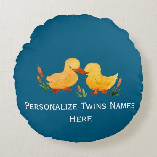 Coussins Ronds Twin Ducklings (Devant)