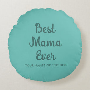 Coussins Ronds Typographie Modèle personnalisée Meilleure maman j