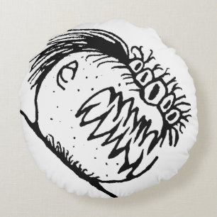 Coussins Ronds Ugly fantasy monstre drawing