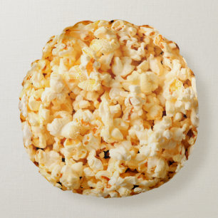 Coussins Ronds Un bon popcorn sur tout l'arrière - plan. Nourritu