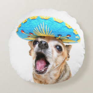 Coussins Ronds Un Chihuahua Cute En Costume D'Halloween