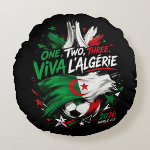 Coussins Ronds Un Deux Trois Viva Algérie – Coupe du Monde 2026 F