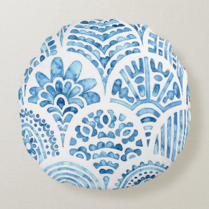 Coussins Ronds Un motif marocain sans couture. Carrelage vintage.