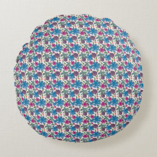 Coussins Ronds Un motif sans couture de peinture à l'eau vibrant