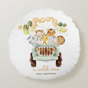 Coussins Ronds Une Baby Shower Safari A Wild One