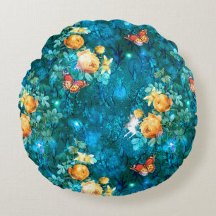 Coussins Ronds Une fée dans le jardin Série Design 11