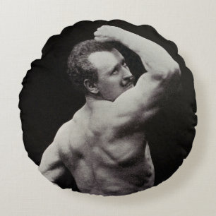 Coussins Ronds Une nouvelle pose par les hommes forts Eugen Sando