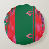 Coussins Ronds une peinture d'une grenouille dans un champ d'herb (Dos)