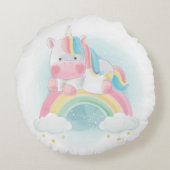Coussins Ronds Unicorn et Rainbow (Dos)
