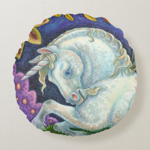 Coussins Ronds Unicorne ailée Cheval volant Imaginaire ROND COUSS
