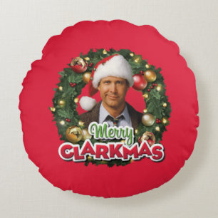 Coussins Ronds Vacances de Noël Merry Clarkmas