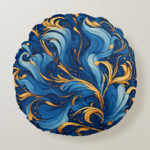 Vagues royales de fantaisie Tourbillons de bleu et