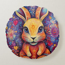 Valentine Bunny Flowers coeur violet