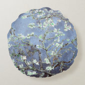Coussins Ronds Van Gogh Almond Blossoms en acier bleu (Dos)