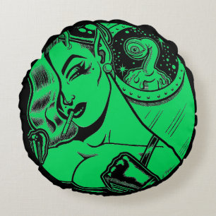 Coussins Ronds Vana DeVinyl™/Regard indiscret Blob