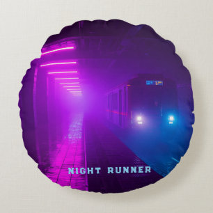Coussins Ronds Vap Retro Synthwave