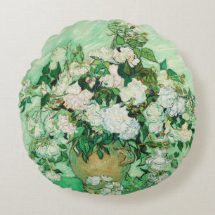 Coussins Ronds Vase aux roses roses, Vincent Van Gogh